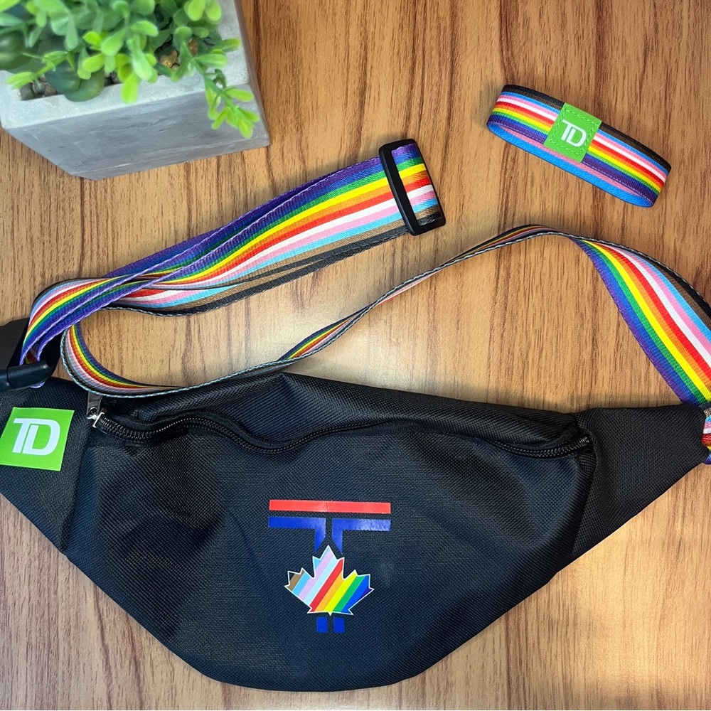 🌈 Toronto Blue Jays City Connect Pride Fanny Pack and Bracelet